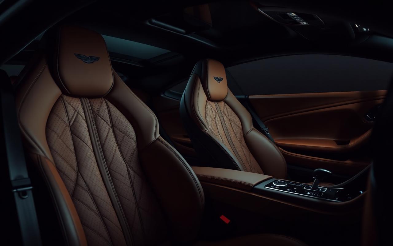 Aston Martin DB11 quilted leather interior